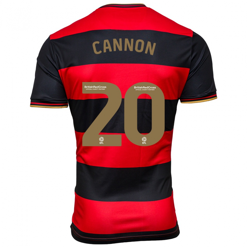 Niño Camiseta Reggie Cannon #20 Negro Rojo 2ª Equipación 2023/24 La Camisa Argentina