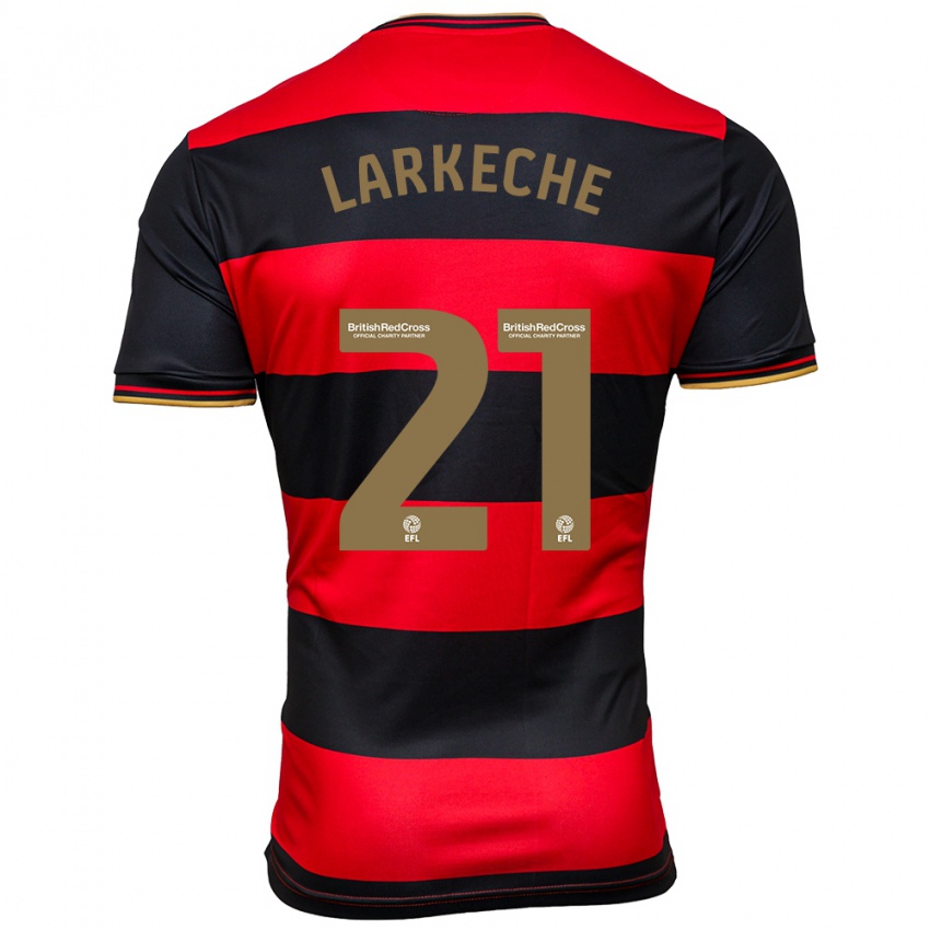 Niño Camiseta Ziyad Larkeche #21 Negro Rojo 2ª Equipación 2023/24 La Camisa Argentina