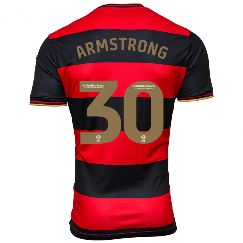 Niño Camiseta Sinclair Armstrong #30 Negro Rojo 2ª Equipación 2023/24 La Camisa Argentina