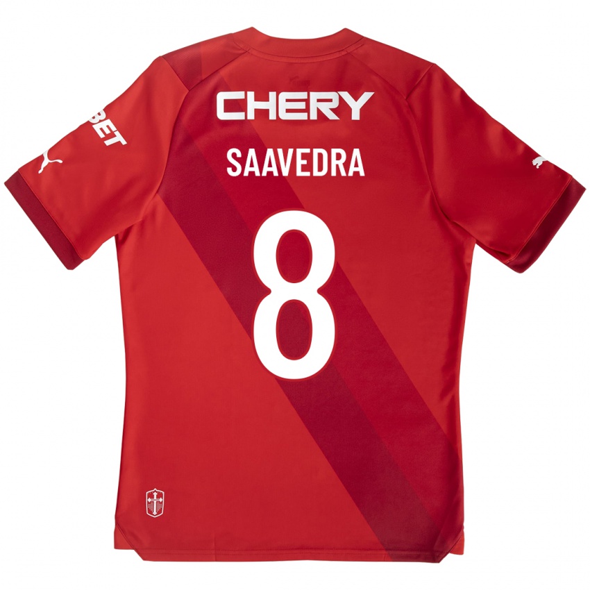 Niño Camiseta Ignacio Saavedra #8 Rojo 2ª Equipación 2023/24 La Camisa Argentina