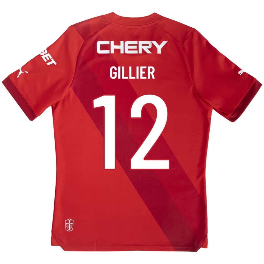 Niño Camiseta Thomas Gillier #12 Rojo 2ª Equipación 2023/24 La Camisa Argentina