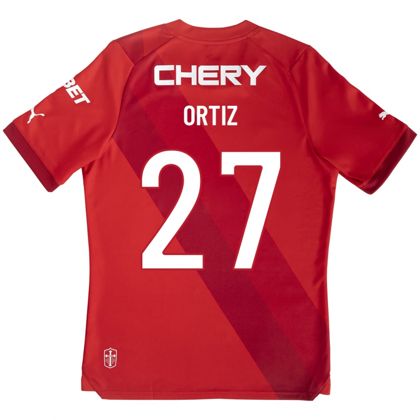 Niño Camiseta Jorge Ortiz #27 Rojo 2ª Equipación 2023/24 La Camisa Argentina