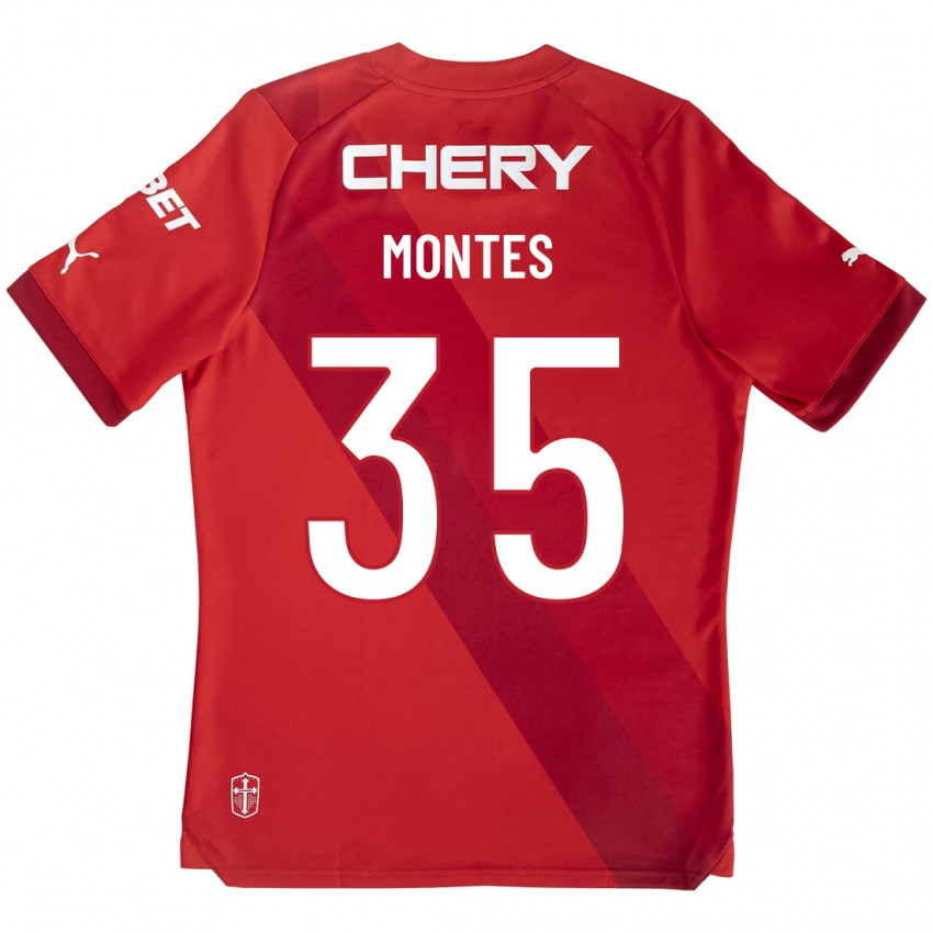 Niño Camiseta Clemente Montes #35 Rojo 2ª Equipación 2023/24 La Camisa Argentina