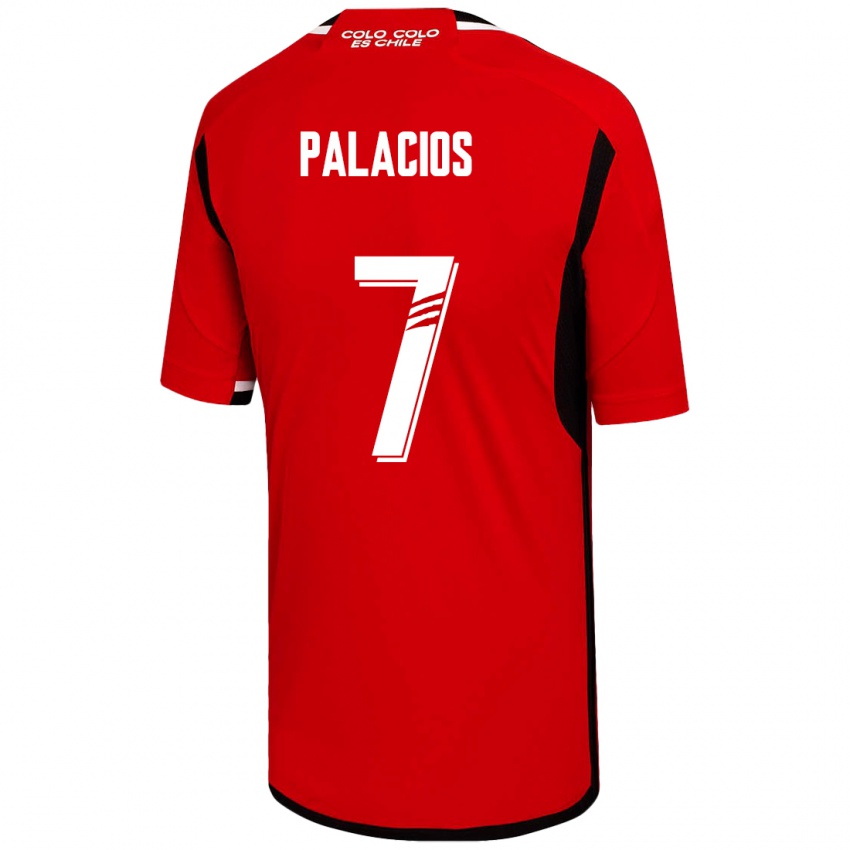 Niño Camiseta Carlos Palacios #7 Rojo 2ª Equipación 2023/24 La Camisa Argentina