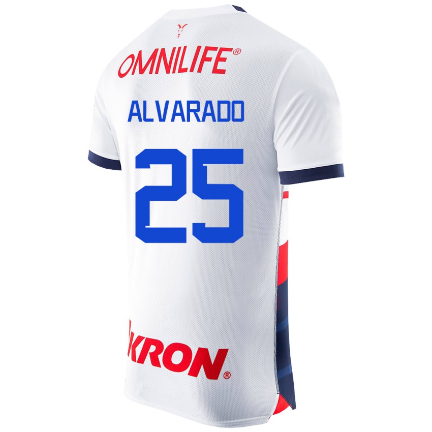 Niño Camiseta Roberto Alvarado #25 Blanco 2ª Equipación 2023/24 La Camisa Argentina