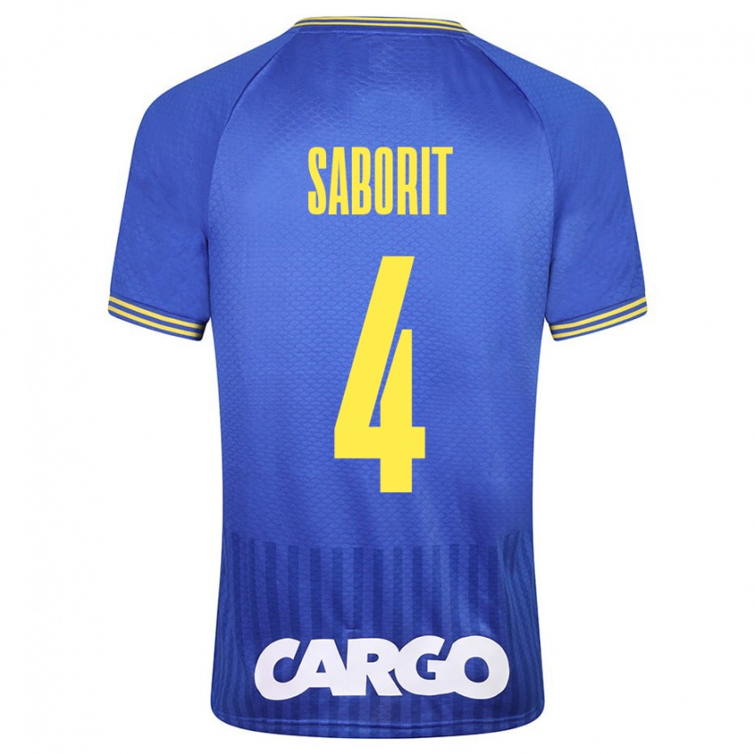 Niño Camiseta Enric Saborit #4 Azul 2ª Equipación 2023/24 La Camisa Argentina