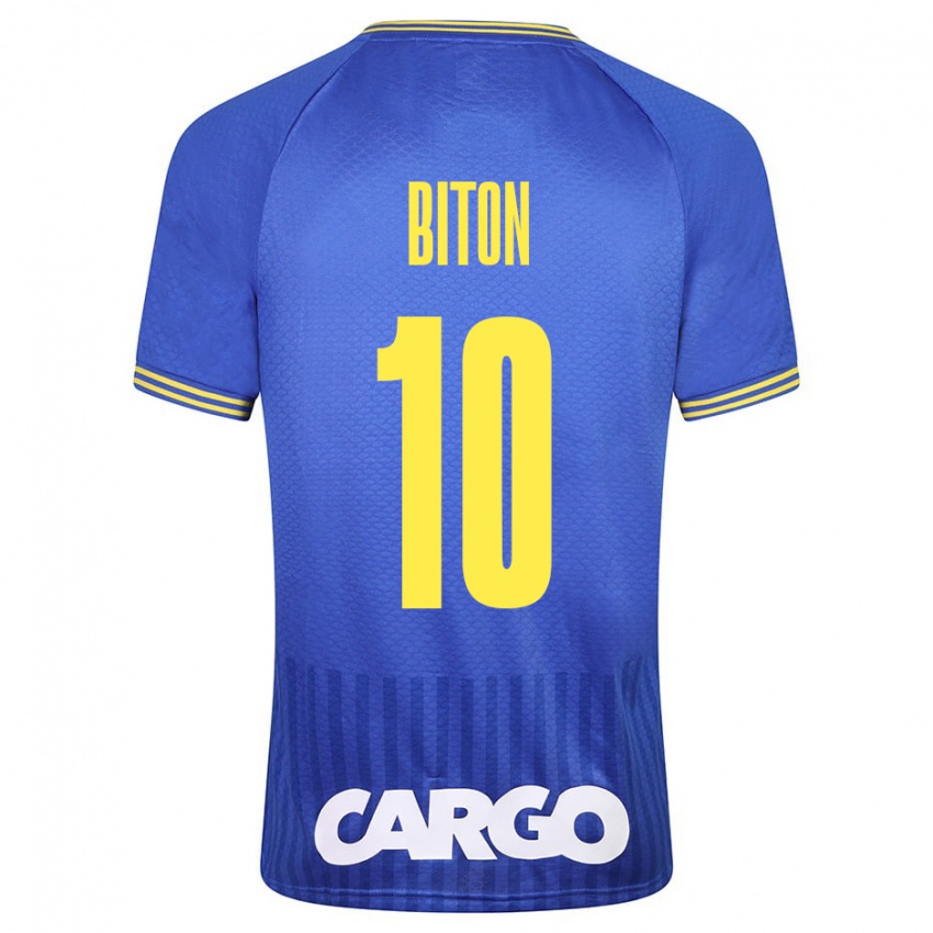 Niño Camiseta Dan Biton #10 Azul 2ª Equipación 2023/24 La Camisa Argentina