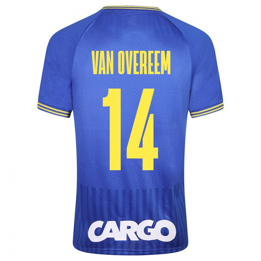 Niño Camiseta Joris Van Overeem #14 Azul 2ª Equipación 2023/24 La Camisa Argentina