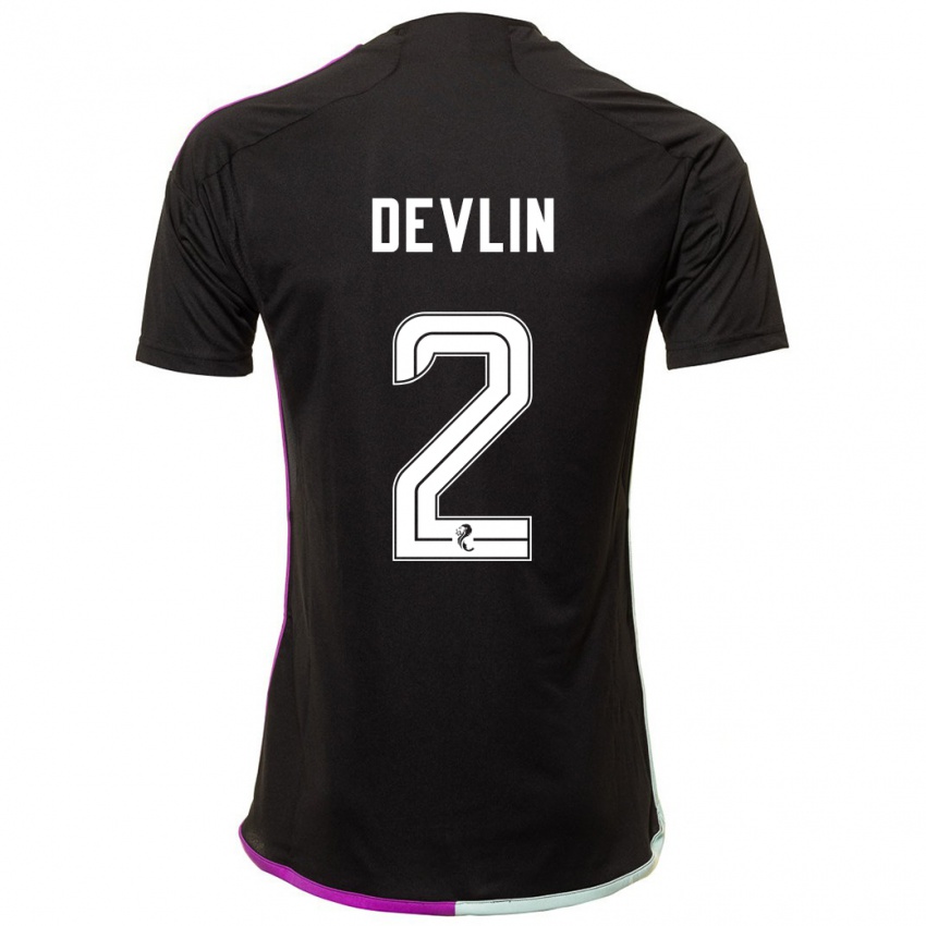 Niño Camiseta Nicky Devlin #2 Negro 2ª Equipación 2023/24 La Camisa Argentina