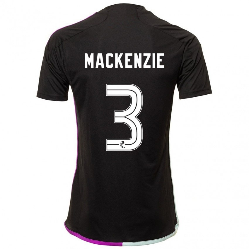 Niño Camiseta Jack Mackenzie #3 Negro 2ª Equipación 2023/24 La Camisa Argentina