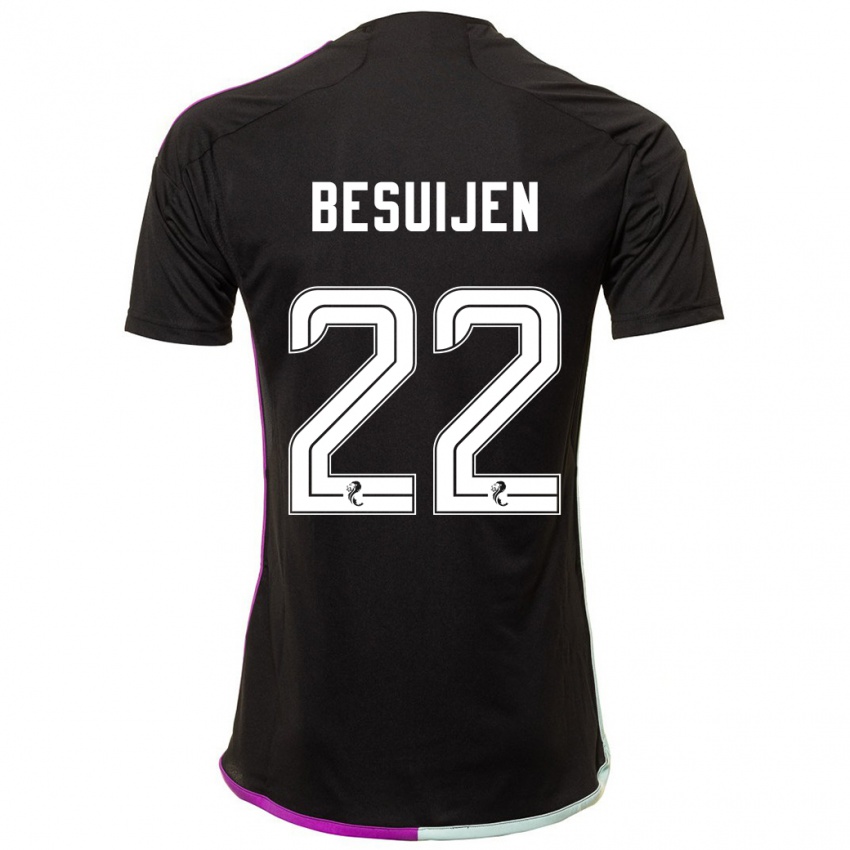 Niño Camiseta Vicente Besuijen #22 Negro 2ª Equipación 2023/24 La Camisa Argentina