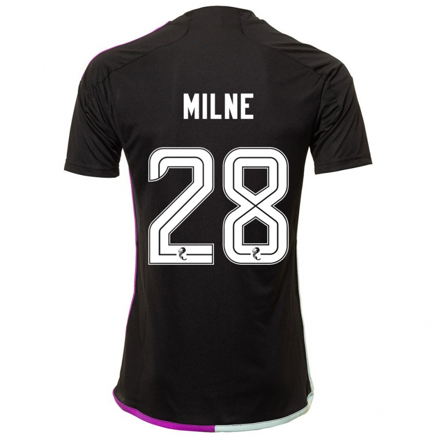 Niño Camiseta Jack Milne #28 Negro 2ª Equipación 2023/24 La Camisa Argentina