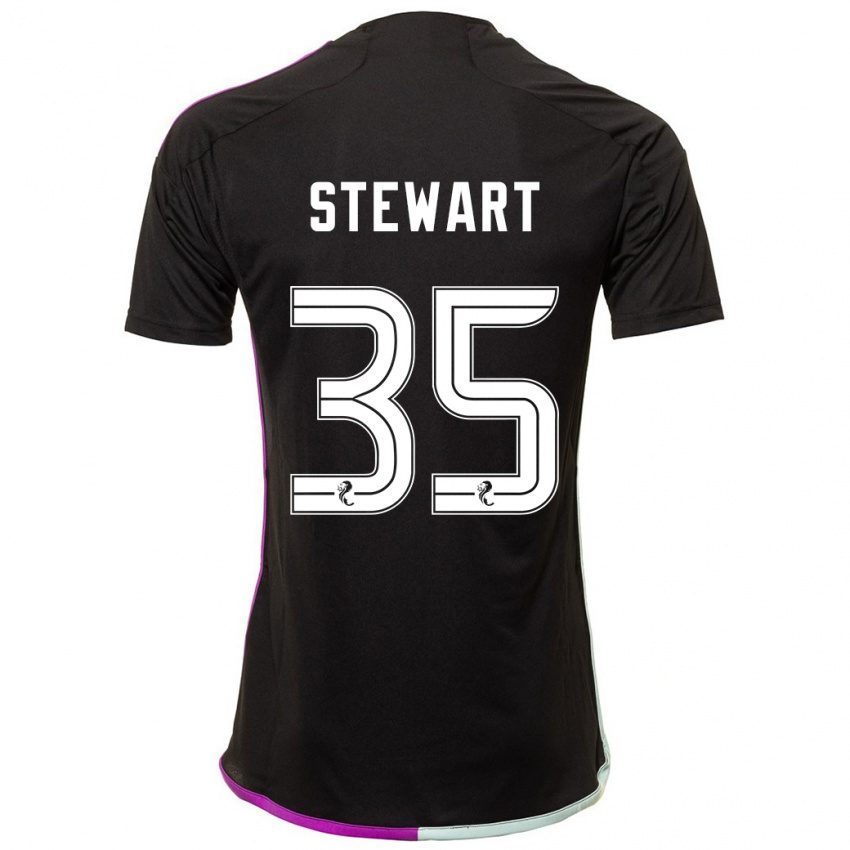 Niño Camiseta Alfie Stewart #35 Negro 2ª Equipación 2023/24 La Camisa Argentina