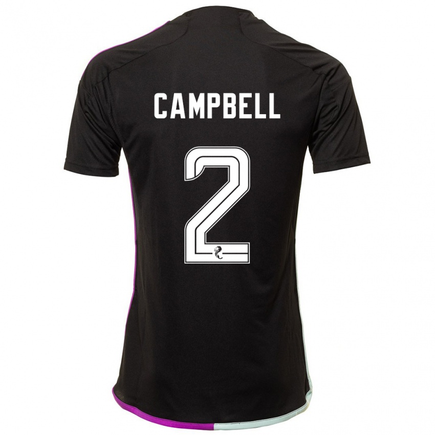 Niño Camiseta Loren Campbell #2 Negro 2ª Equipación 2023/24 La Camisa Argentina