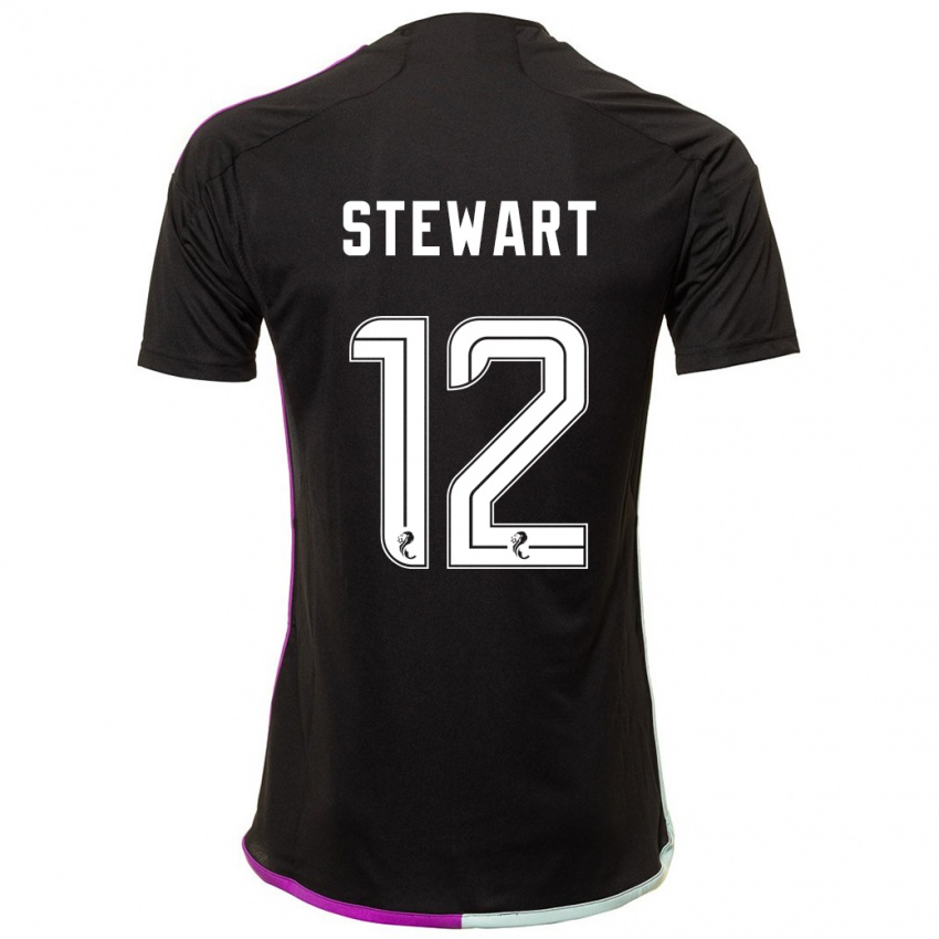 Niño Camiseta Hannah Stewart #12 Negro 2ª Equipación 2023/24 La Camisa Argentina