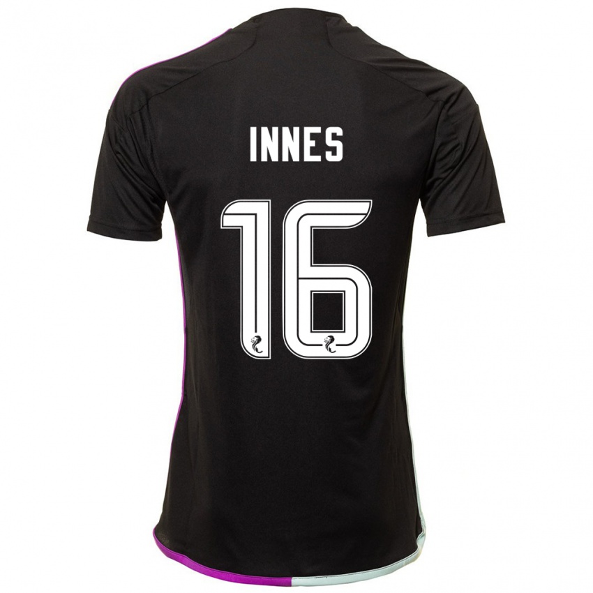 Niño Camiseta Hannah Innes #16 Negro 2ª Equipación 2023/24 La Camisa Argentina