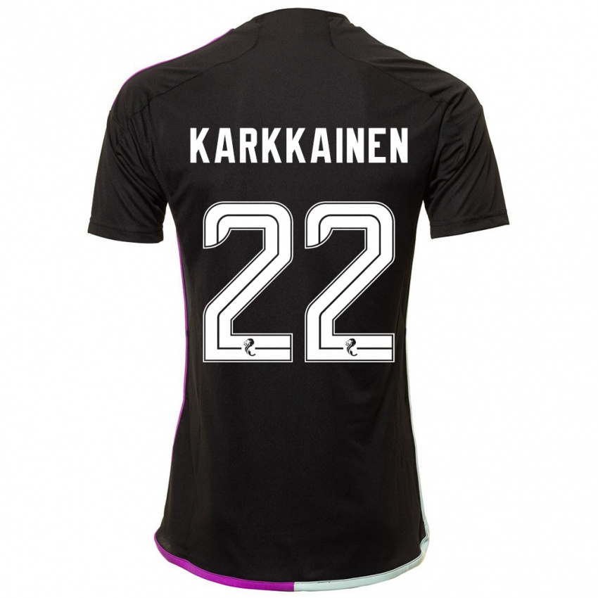 Niño Camiseta Elena Kärkkäinen #22 Negro 2ª Equipación 2023/24 La Camisa Argentina