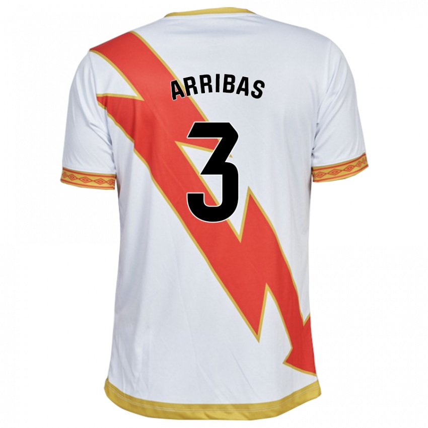 Hombre Camiseta Sergio Arribas #3 Blanco 1ª Equipación 2023/24 La Camisa Argentina