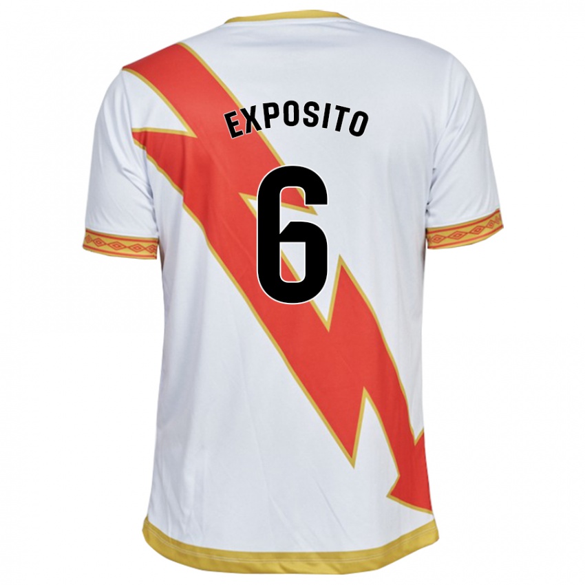 Hombre Camiseta Álvaro Expósito #6 Blanco 1ª Equipación 2023/24 La Camisa Argentina