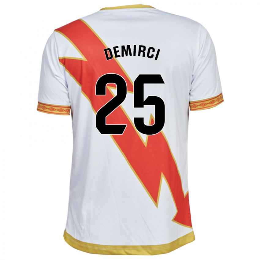 Hombre Camiseta Mert Demirci #25 Blanco 1ª Equipación 2023/24 La Camisa Argentina