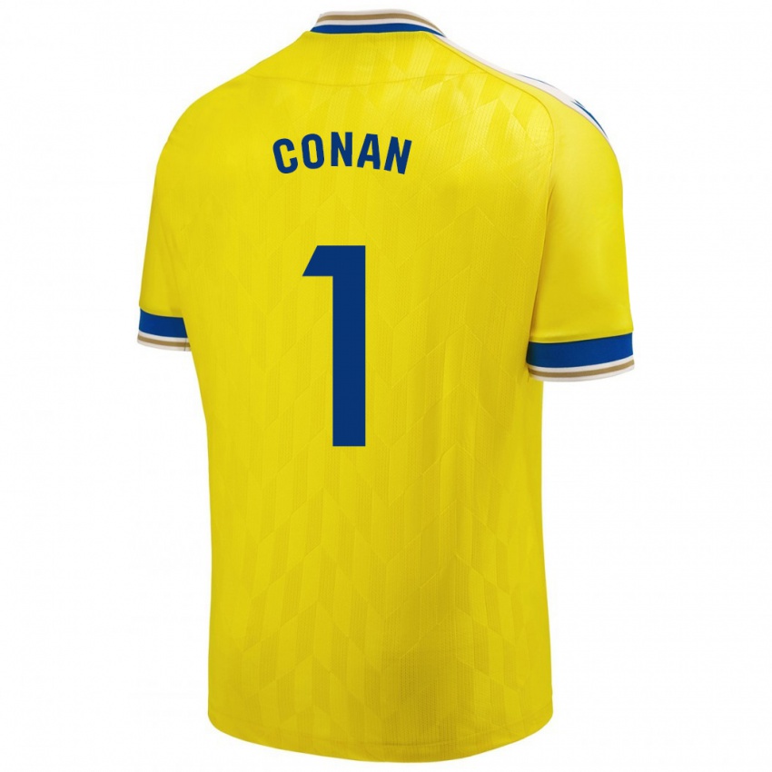 Hombre Camiseta Conan Ledesma #1 Amarillo 1ª Equipación 2023/24 La Camisa Argentina