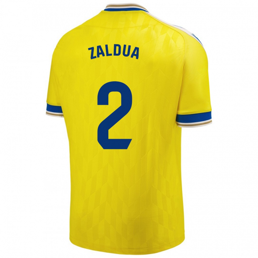 Hombre Camiseta Joseba Zaldua #2 Amarillo 1ª Equipación 2023/24 La Camisa Argentina