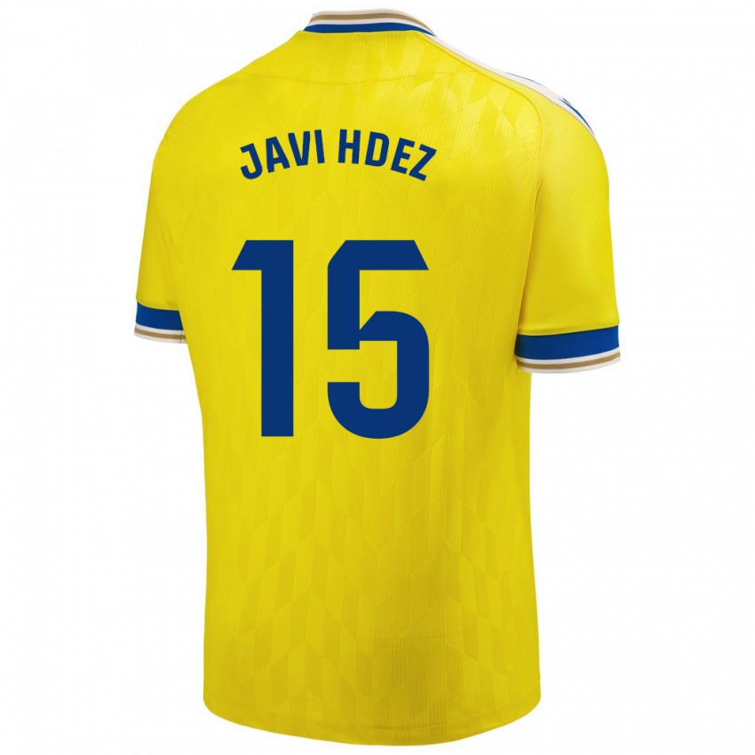 Hombre Camiseta Javi Hernández #15 Amarillo 1ª Equipación 2023/24 La Camisa Argentina