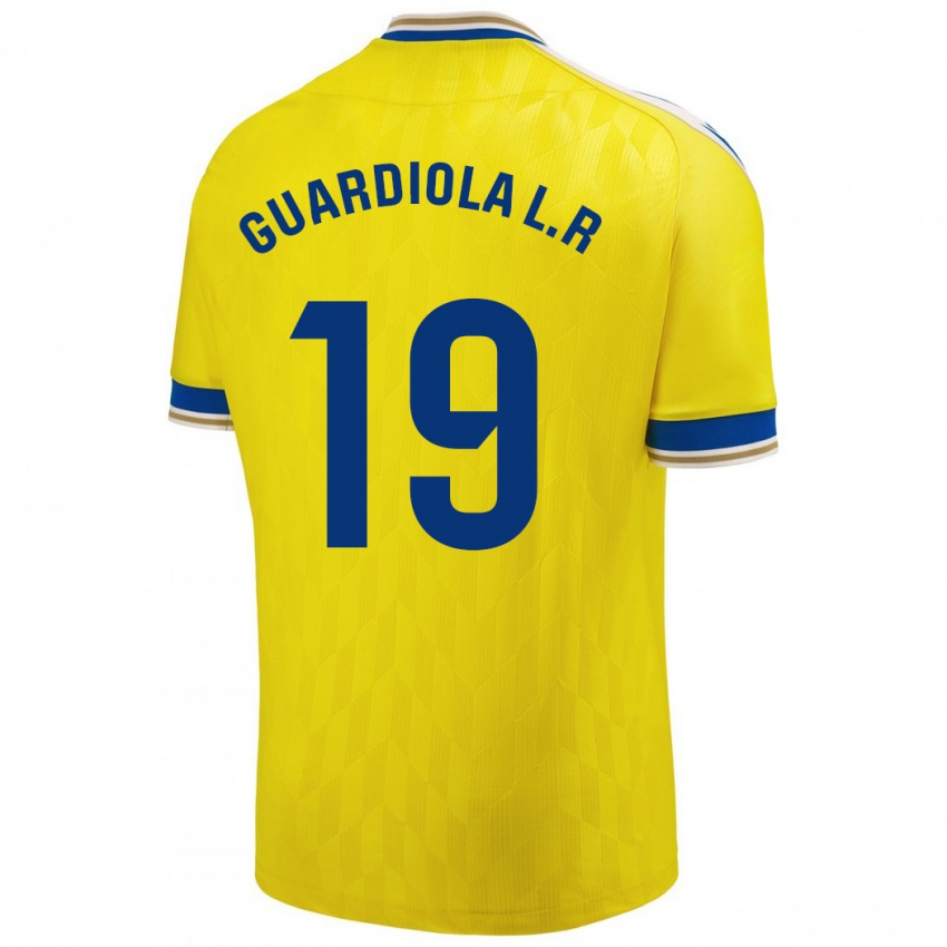 Hombre Camiseta Sergi Guardiola #19 Amarillo 1ª Equipación 2023/24 La Camisa Argentina
