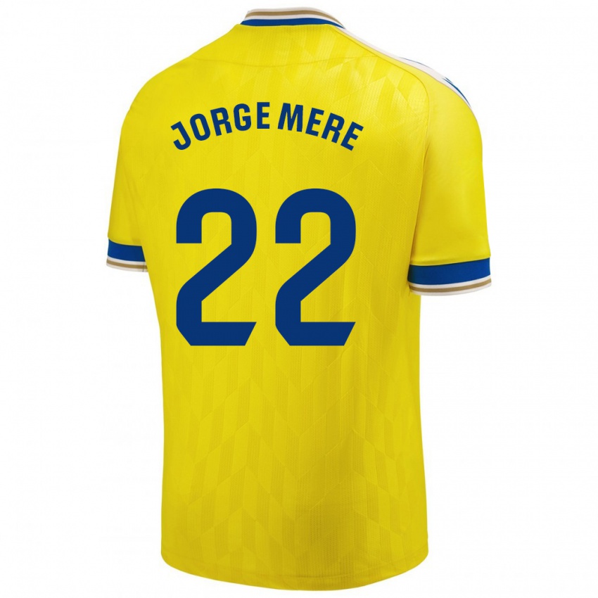 Hombre Camiseta Jorge Meré #22 Amarillo 1ª Equipación 2023/24 La Camisa Argentina