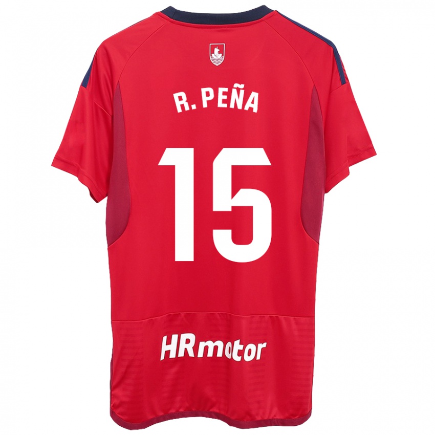 Hombre Camiseta Ruben Pena #15 Rojo 1ª Equipación 2023/24 La Camisa Argentina