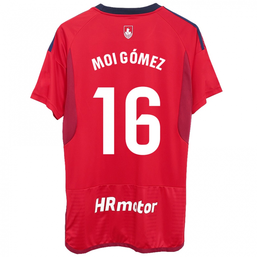 Hombre Camiseta Moi Gomez #16 Rojo 1ª Equipación 2023/24 La Camisa Argentina