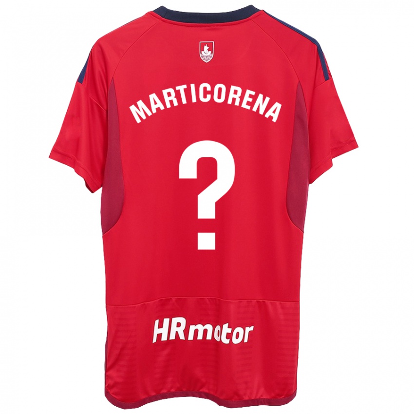 Hombre Camiseta Ander Marticorena #0 Rojo 1ª Equipación 2023/24 La Camisa Argentina