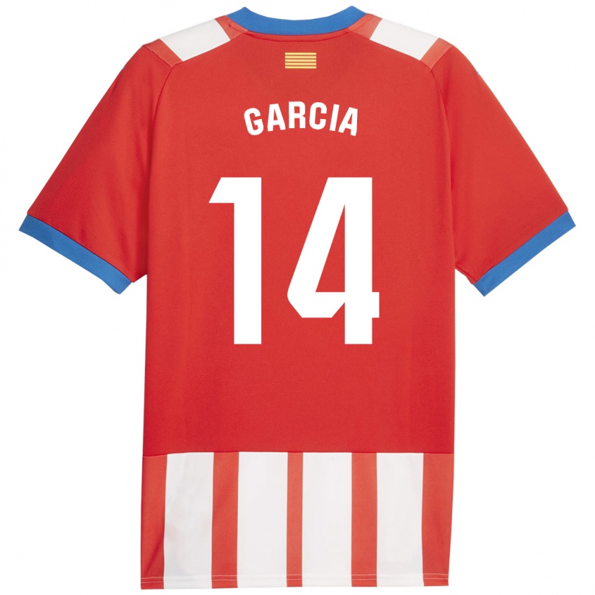 Hombre Camiseta Aleix García #14 Rojo Blanco 1ª Equipación 2023/24 La Camisa Argentina