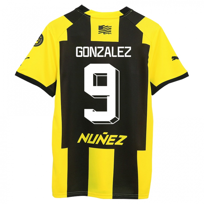 Hombre Camiseta Franco González #9 Amarillo Negro 1ª Equipación 2023/24 La Camisa Argentina