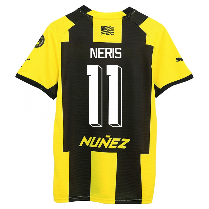 Hombre Camiseta José Neris #11 Amarillo Negro 1ª Equipación 2023/24 La Camisa Argentina