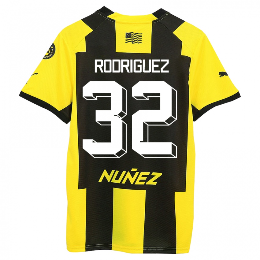 Hombre Camiseta Randall Rodríguez #32 Amarillo Negro 1ª Equipación 2023/24 La Camisa Argentina