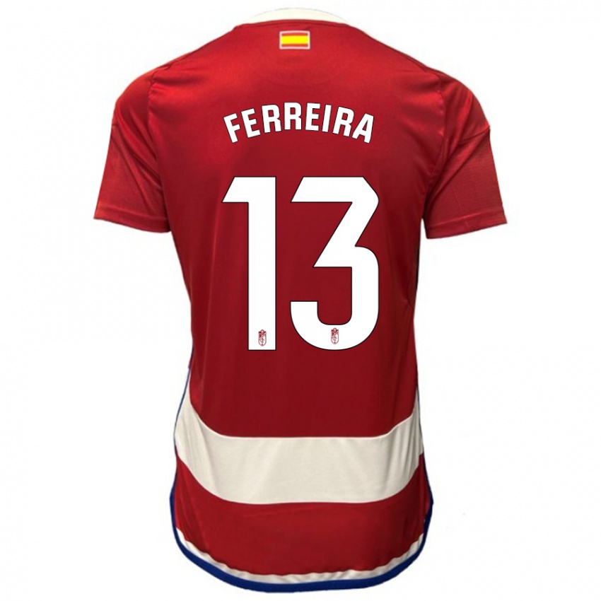 Hombre Camiseta Andre Ferreira #13 Rojo 1ª Equipación 2023/24 La Camisa Argentina