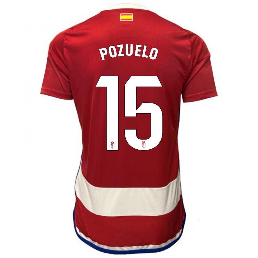 Hombre Camiseta Esther Martin-Pozuelo #15 Rojo 1ª Equipación 2023/24 La Camisa Argentina