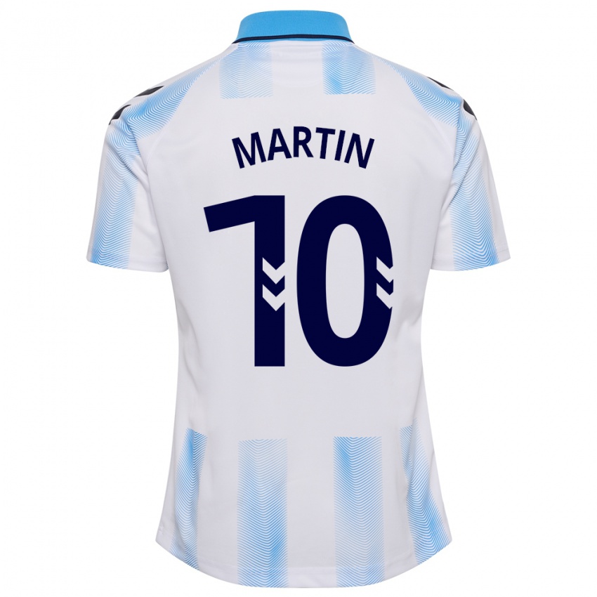 Hombre Camiseta Jesús Martín #10 Blanco Azul 1ª Equipación 2023/24 La Camisa Argentina