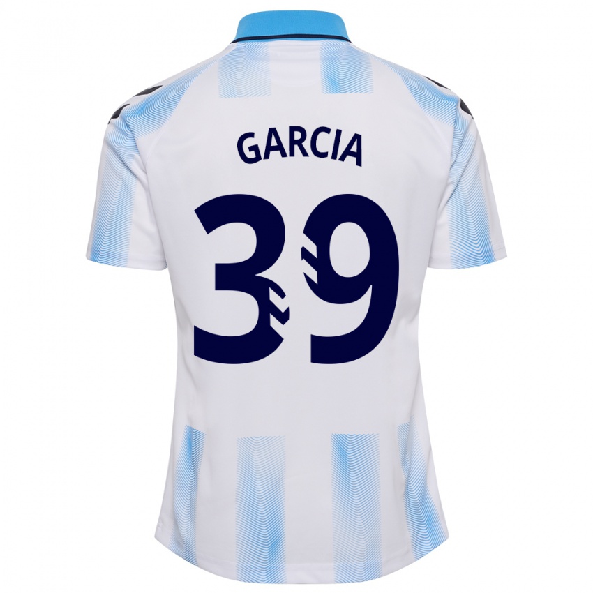 Hombre Camiseta Claudia García #39 Blanco Azul 1ª Equipación 2023/24 La Camisa Argentina