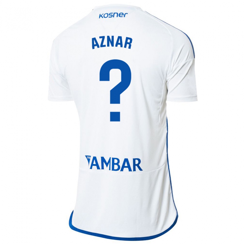 Hombre Camiseta Mario Aznar #0 Blanco 1ª Equipación 2023/24 La Camisa Argentina