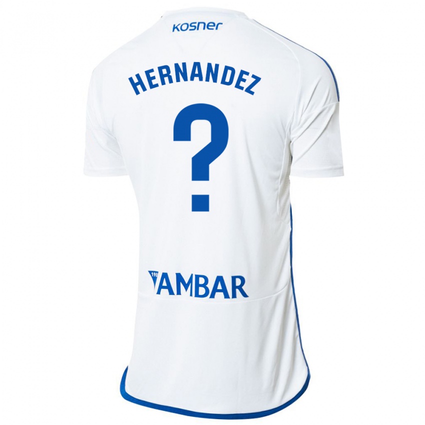 Hombre Camiseta Diego Hernández #0 Blanco 1ª Equipación 2023/24 La Camisa Argentina