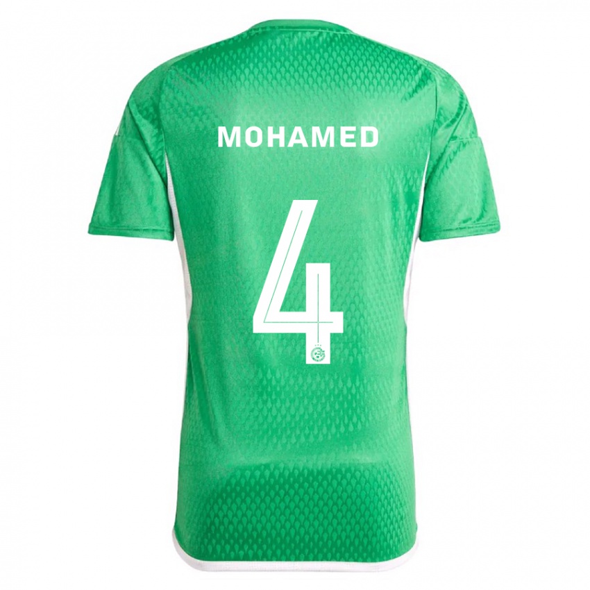 Hombre Camiseta Ali Mohamed #4 Blanco Azul 1ª Equipación 2023/24 La Camisa Argentina
