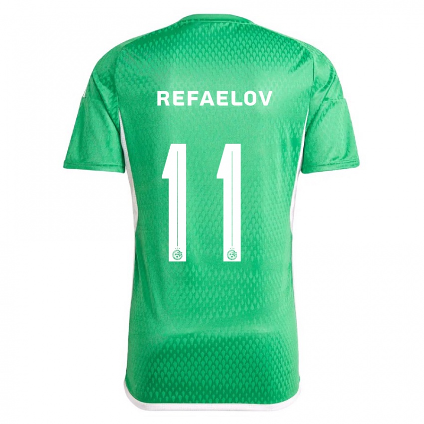 Hombre Camiseta Lior Refaelov #11 Blanco Azul 1ª Equipación 2023/24 La Camisa Argentina