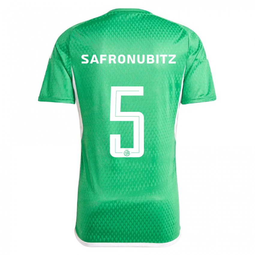 Hombre Camiseta Dan Safronubitz #5 Blanco Azul 1ª Equipación 2023/24 La Camisa Argentina