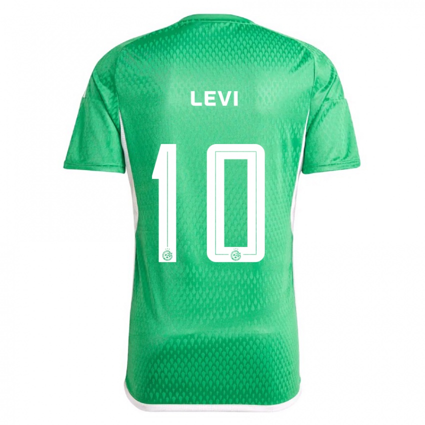 Hombre Camiseta Yarin Levi #10 Blanco Azul 1ª Equipación 2023/24 La Camisa Argentina