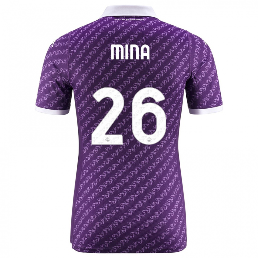Hombre Camiseta Yerry Mina #26 Violeta 1ª Equipación 2023/24 La Camisa Argentina