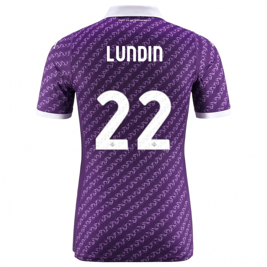 Hombre Camiseta Karin Lundin #22 Violeta 1ª Equipación 2023/24 La Camisa Argentina