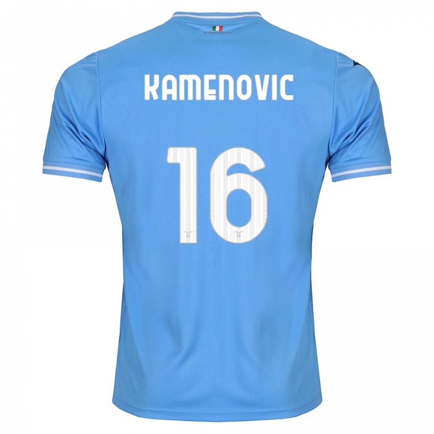 Hombre Camiseta Dimitrije Kamenovic #16 Azul 1ª Equipación 2023/24 La Camisa Argentina