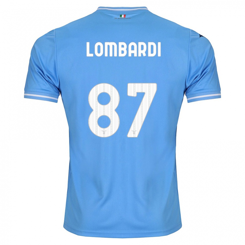 Hombre Camiseta Cristiano Lombardi #87 Azul 1ª Equipación 2023/24 La Camisa Argentina